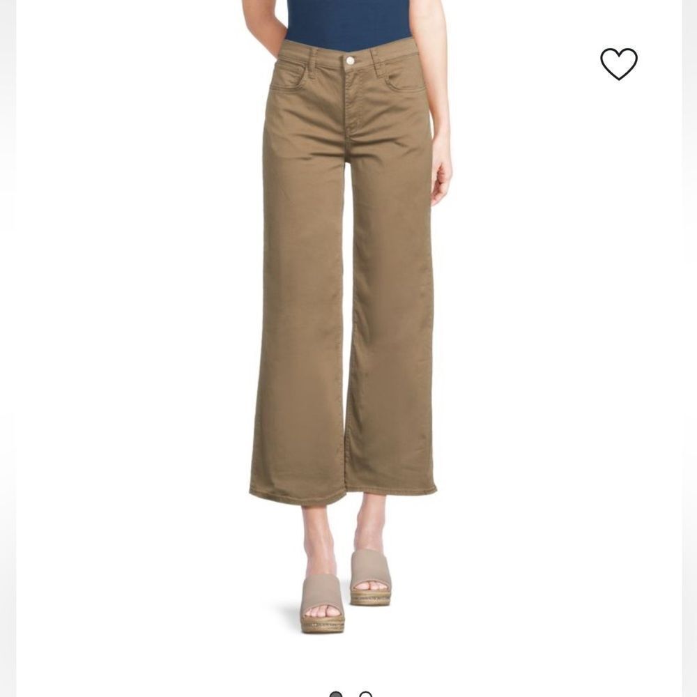 Hudson Jeans Rosalie Wide Leg Ankle desert Taupe Tan Trousers size 30 NWT